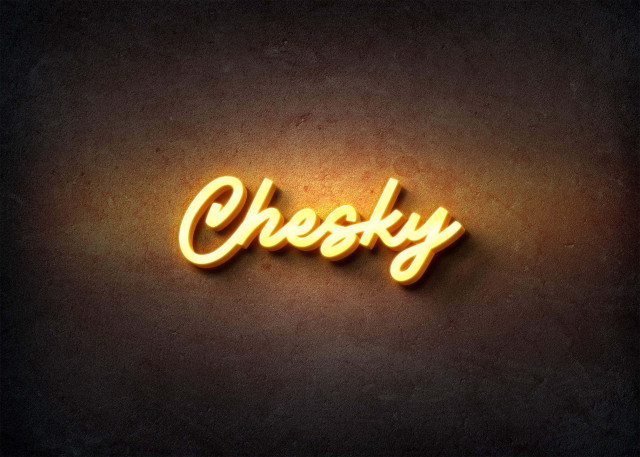 Free photo of Glow Name Profile Picture for Chesky