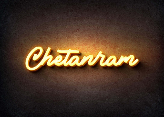 Free photo of Glow Name Profile Picture for Chetanram