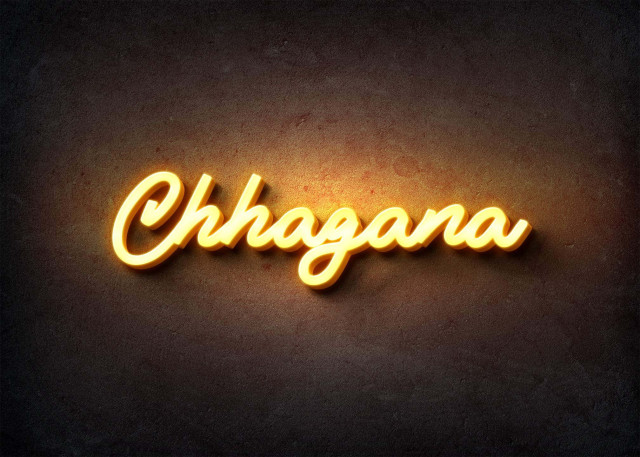 Free photo of Glow Name Profile Picture for Chhagana