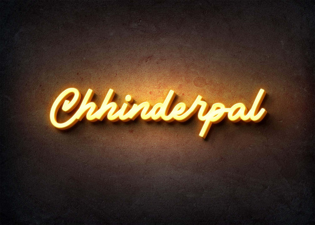 Free photo of Glow Name Profile Picture for Chhinderpal