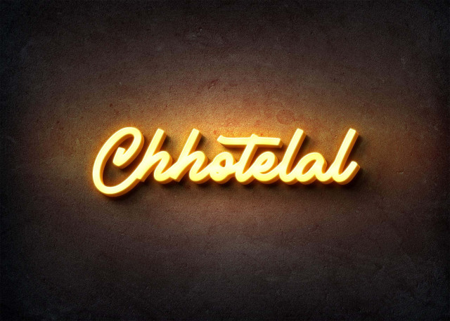 Free photo of Glow Name Profile Picture for Chhotelal