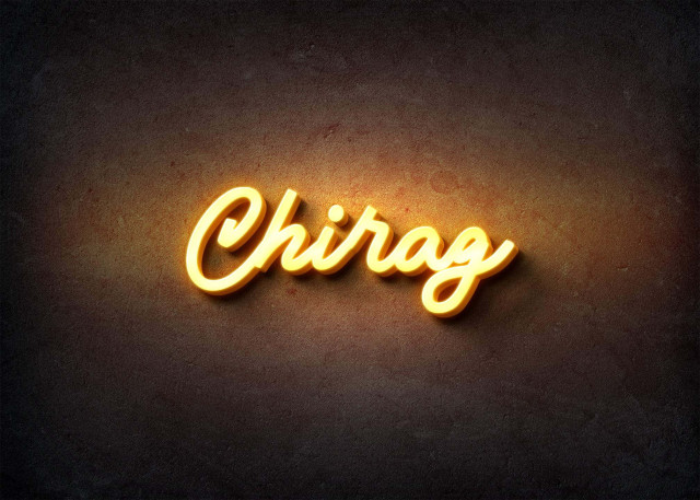 Free photo of Glow Name Profile Picture for Chirag
