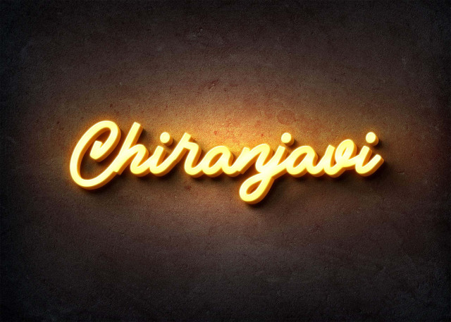 Free photo of Glow Name Profile Picture for Chiranjavi