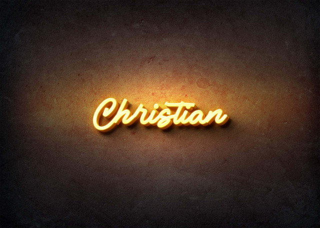 Free photo of Glow Name Profile Picture for Christian