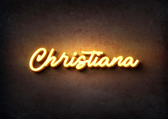 Free photo of Glow Name Profile Picture for Christiana