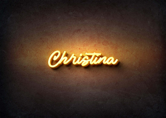 Free photo of Glow Name Profile Picture for Christina