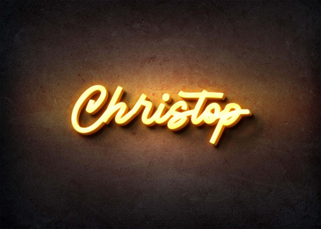 Free photo of Glow Name Profile Picture for Christop
