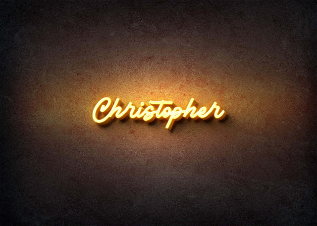 Free photo of Glow Name Profile Picture for Christopher