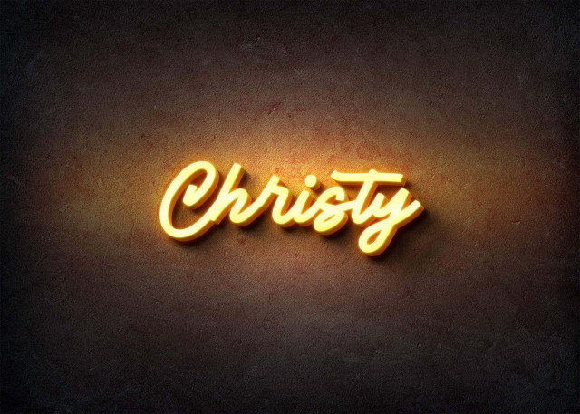Free photo of Glow Name Profile Picture for Christy