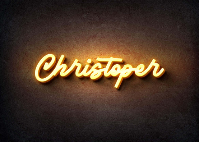 Free photo of Glow Name Profile Picture for Christoper