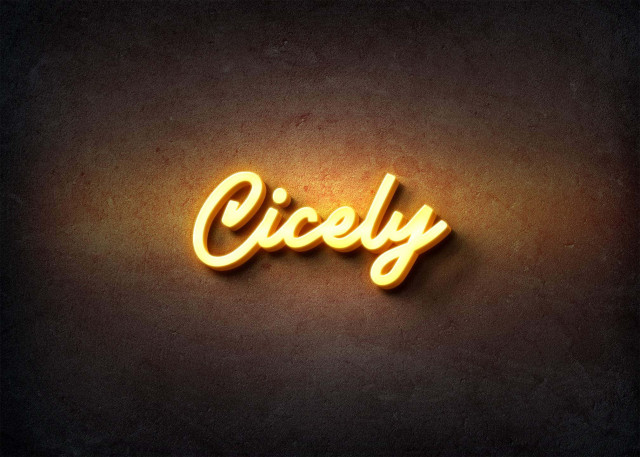 Free photo of Glow Name Profile Picture for Cicely