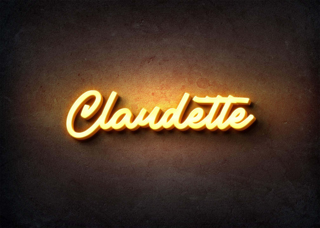 Free photo of Glow Name Profile Picture for Claudette