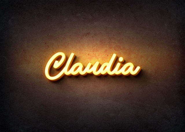 Free photo of Glow Name Profile Picture for Claudia