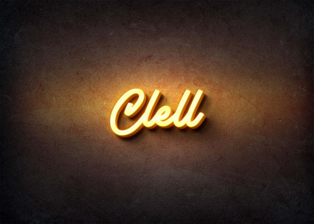 Free photo of Glow Name Profile Picture for Clell