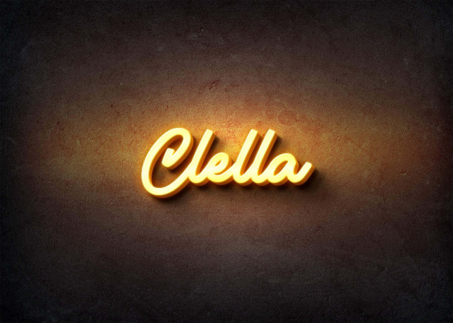 Free photo of Glow Name Profile Picture for Clella