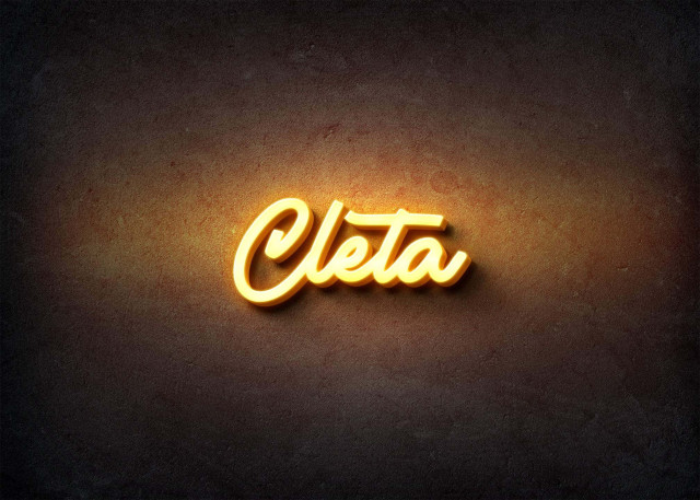 Free photo of Glow Name Profile Picture for Cleta