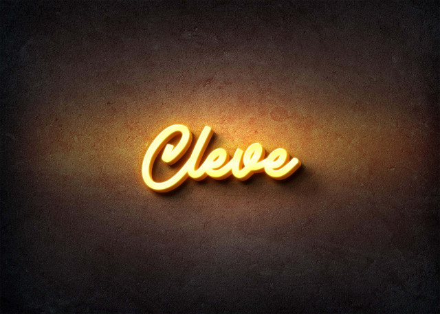Free photo of Glow Name Profile Picture for Cleve