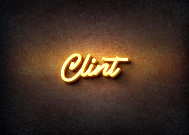 Free photo of Glow Name Profile Picture for Clint