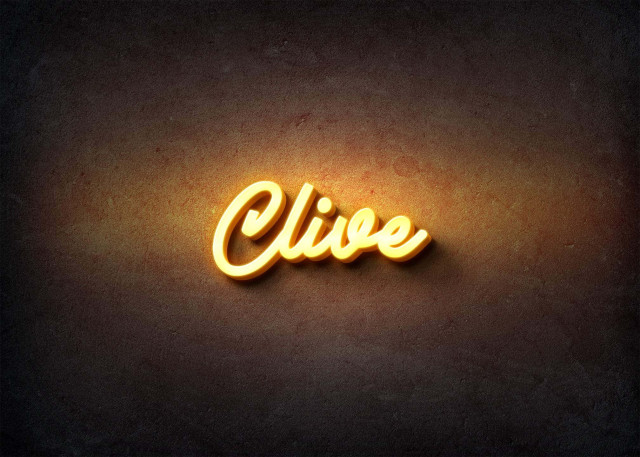 Free photo of Glow Name Profile Picture for Clive
