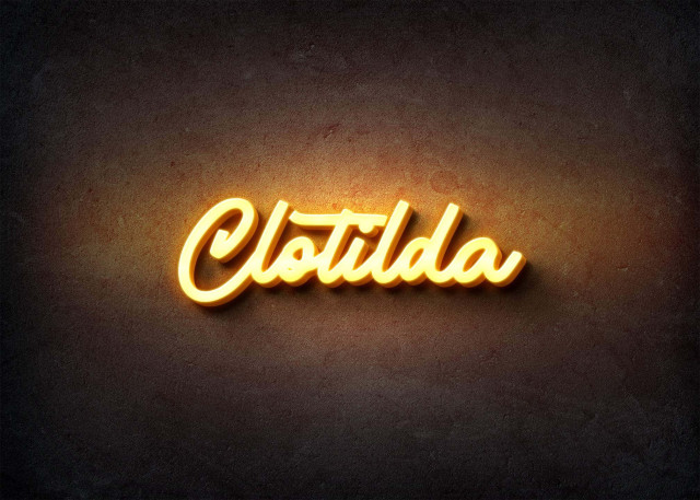Free photo of Glow Name Profile Picture for Clotilda