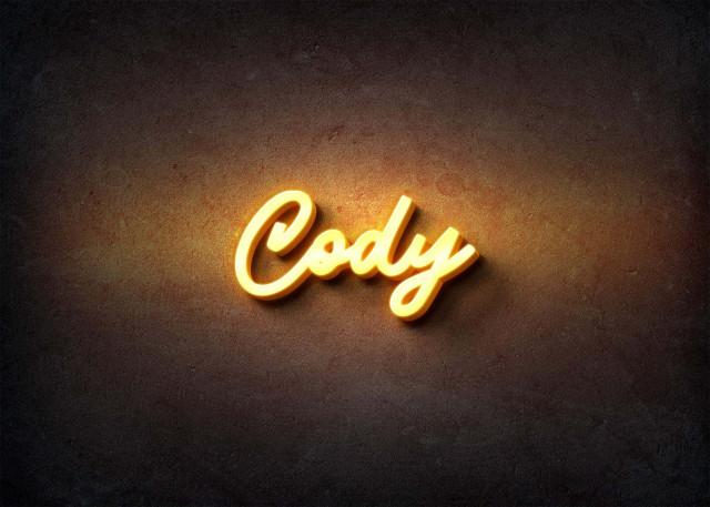 Free photo of Glow Name Profile Picture for Cody