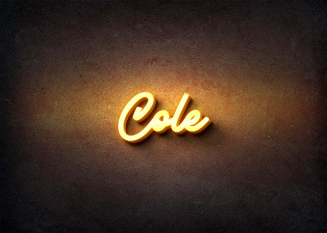 Free photo of Glow Name Profile Picture for Cole