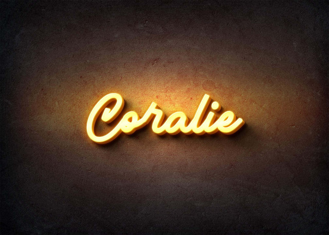 Free photo of Glow Name Profile Picture for Coralie