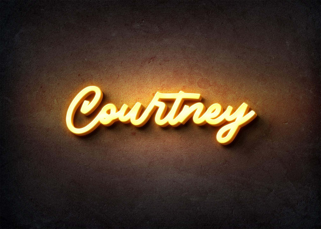 Free photo of Glow Name Profile Picture for Courtney