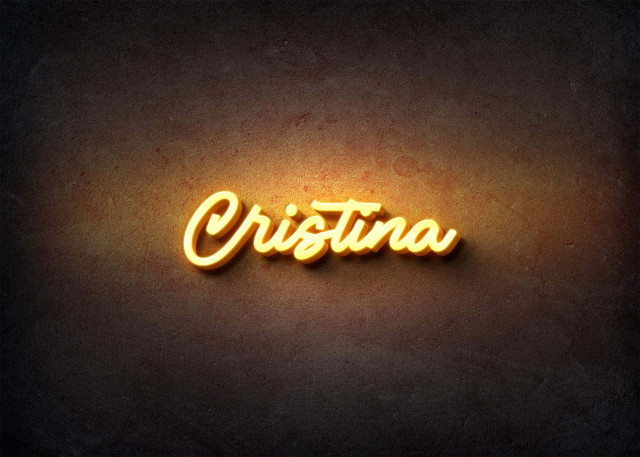 Free photo of Glow Name Profile Picture for Cristina