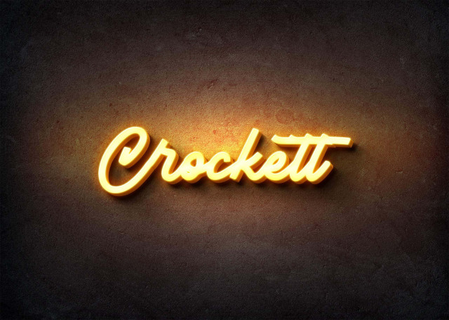 Free photo of Glow Name Profile Picture for Crockett