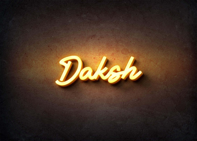 Free photo of Glow Name Profile Picture for Daksh