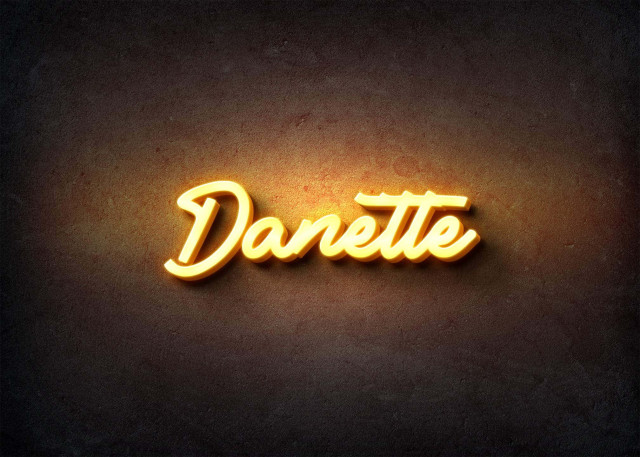 Free photo of Glow Name Profile Picture for Danette