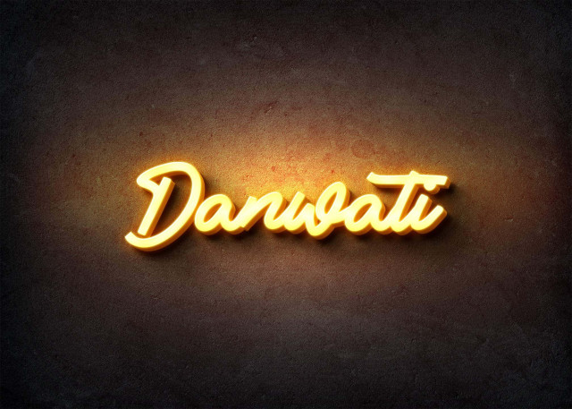 Free photo of Glow Name Profile Picture for Danwati