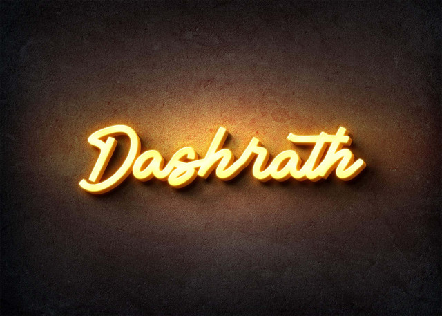 Free photo of Glow Name Profile Picture for Dashrath