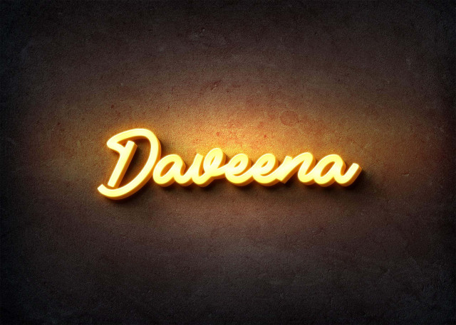 Free photo of Glow Name Profile Picture for Daveena