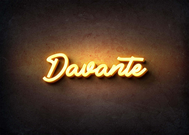 Free photo of Glow Name Profile Picture for Davante