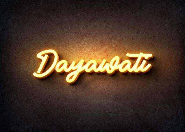 Free photo of Glow Name Profile Picture for Dayawati