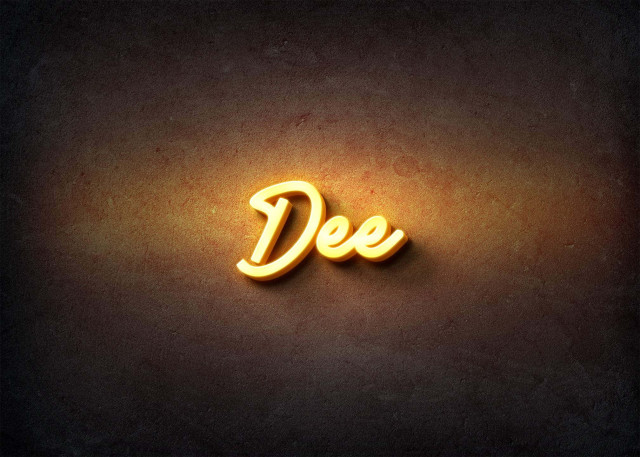 Free photo of Glow Name Profile Picture for Dee