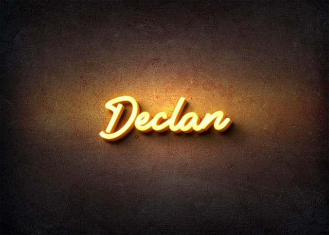 Free photo of Glow Name Profile Picture for Declan
