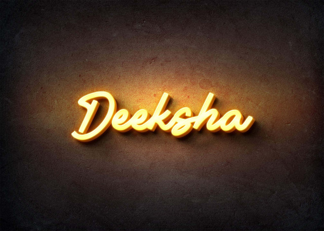 Free photo of Glow Name Profile Picture for Deeksha