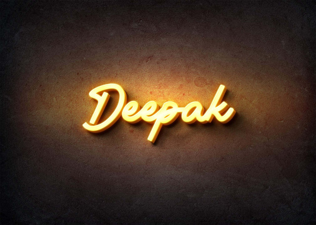 Free photo of Glow Name Profile Picture for Deepak