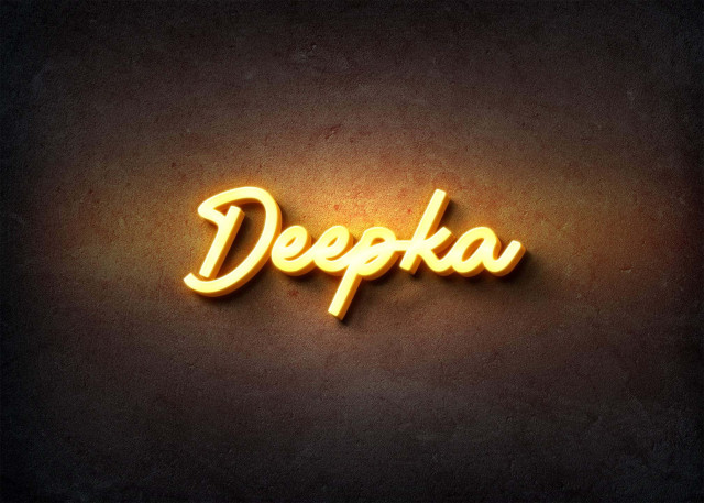 Free photo of Glow Name Profile Picture for Deepka