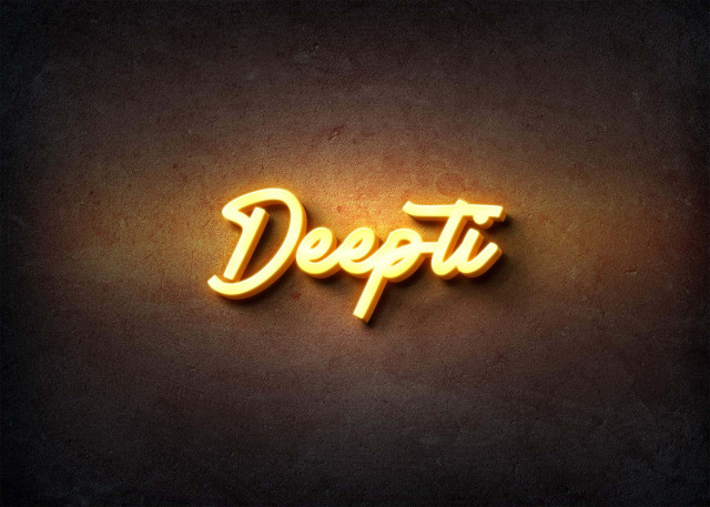 Free photo of Glow Name Profile Picture for Deepti