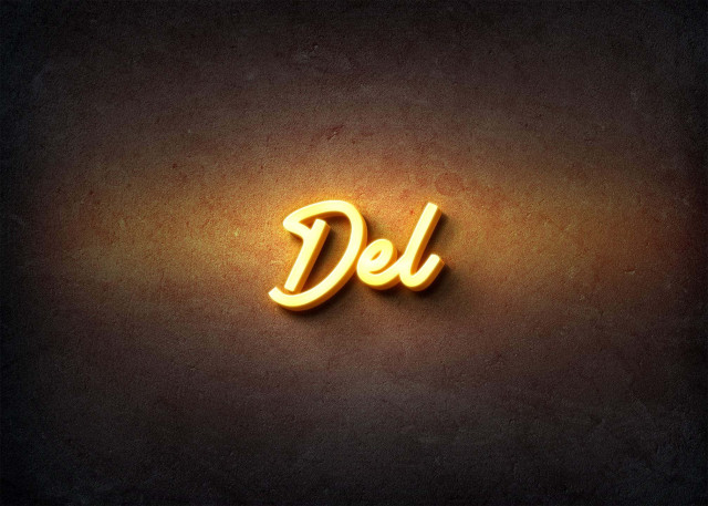Free photo of Glow Name Profile Picture for Del