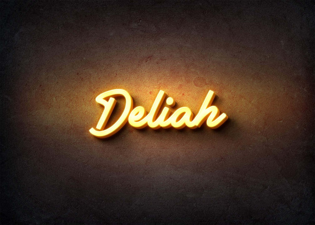 Free photo of Glow Name Profile Picture for Deliah