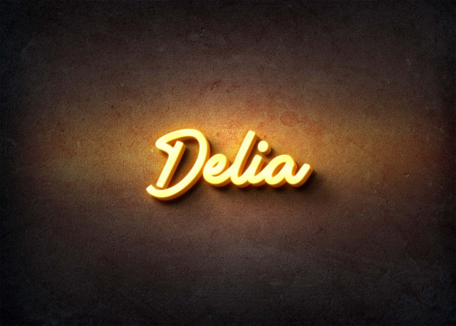 Free photo of Glow Name Profile Picture for Delia