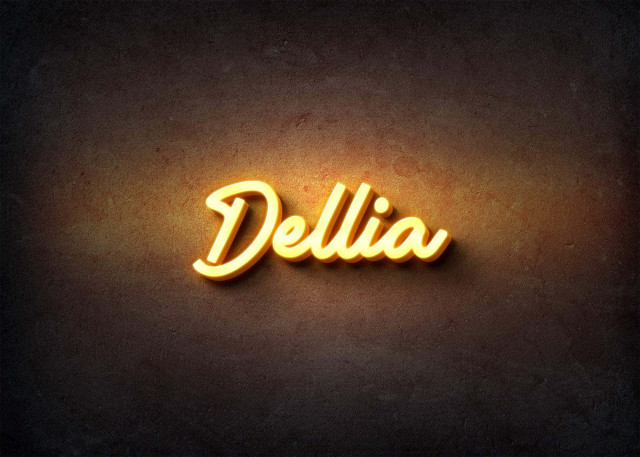 Free photo of Glow Name Profile Picture for Dellia