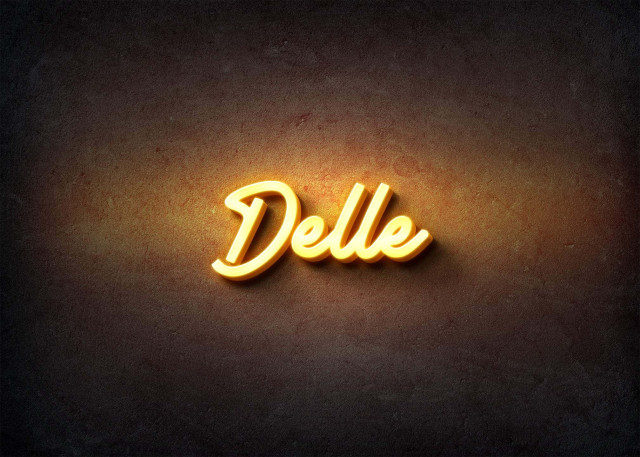 Free photo of Glow Name Profile Picture for Delle