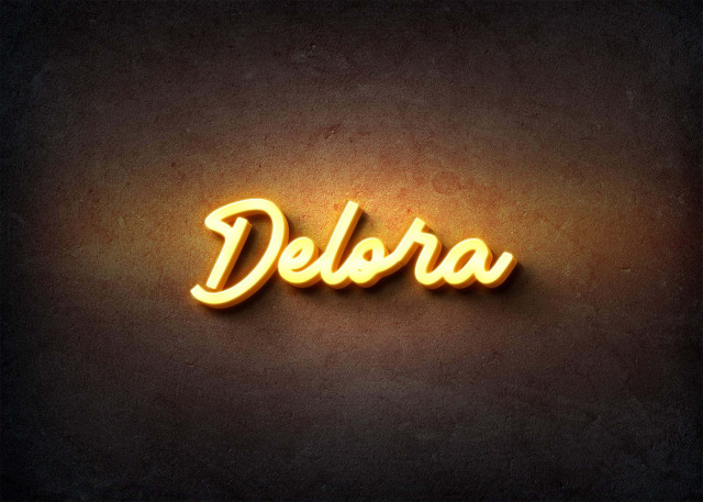 Free photo of Glow Name Profile Picture for Delora