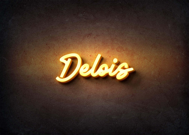 Free photo of Glow Name Profile Picture for Delois